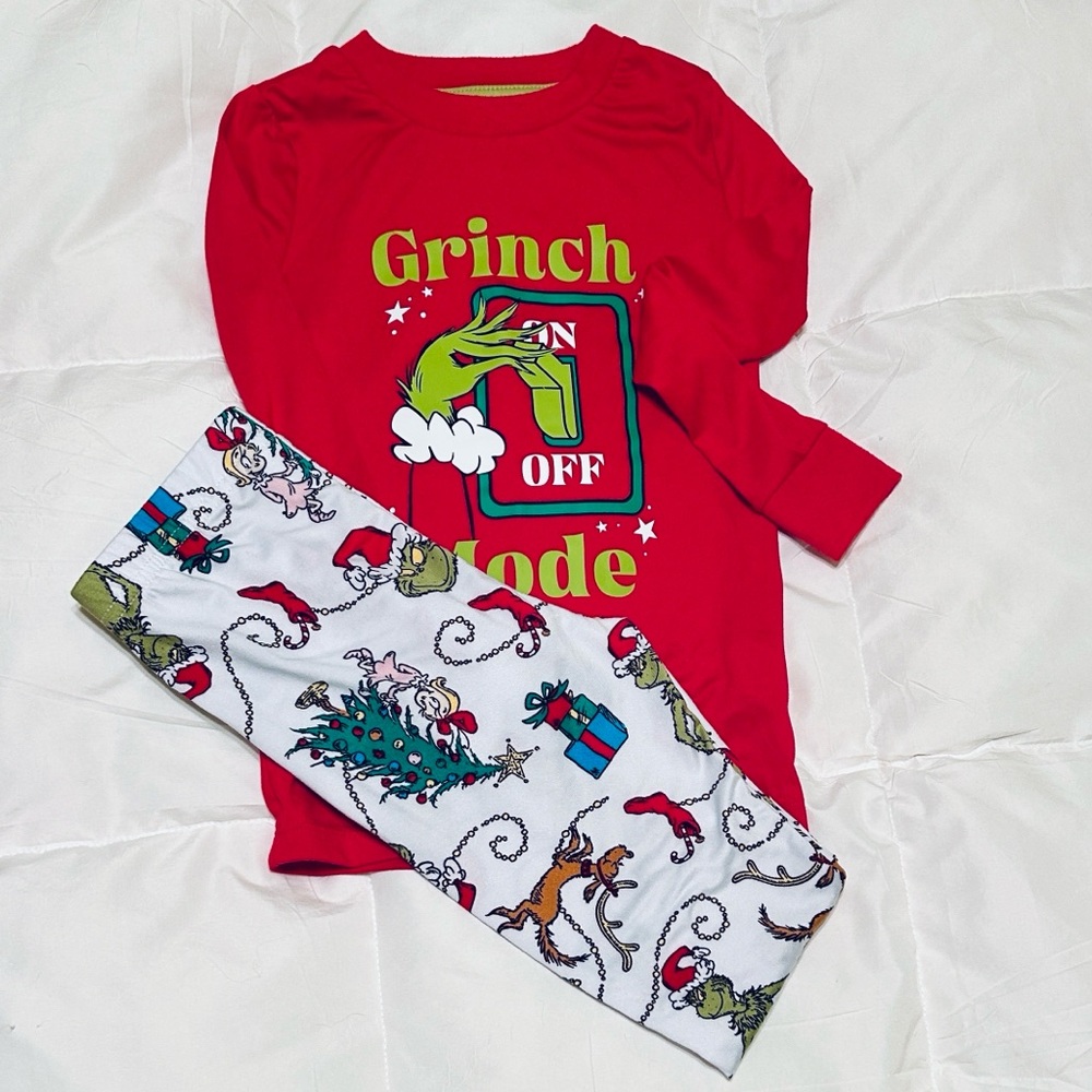 Toddler Dr. Seuss Grinch Mode Christmas Pajama Set